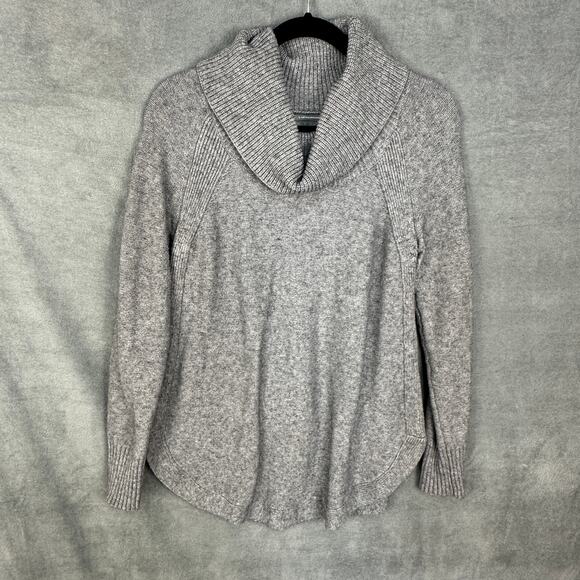Anthropologie Sweater Womens Small Gray Turtleneck Cozy Minimalist Career Preppy - Picture 1 of 11